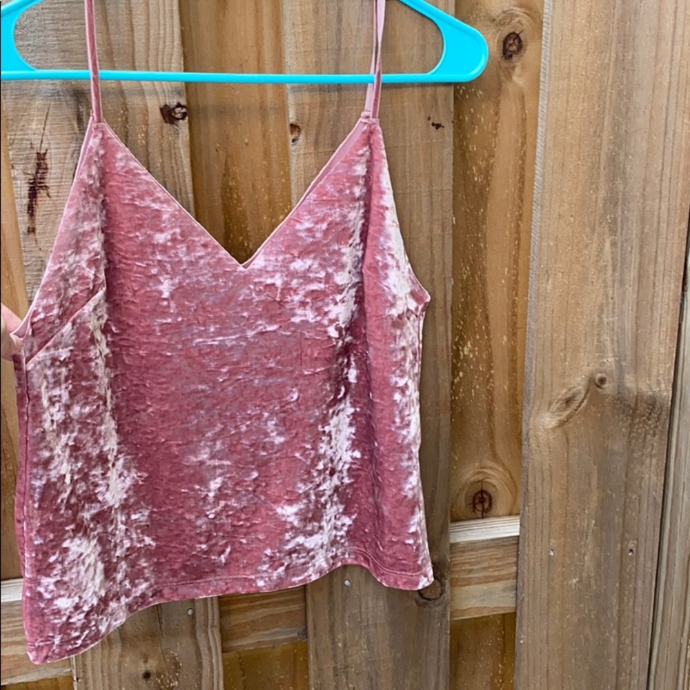 Pink velvet top